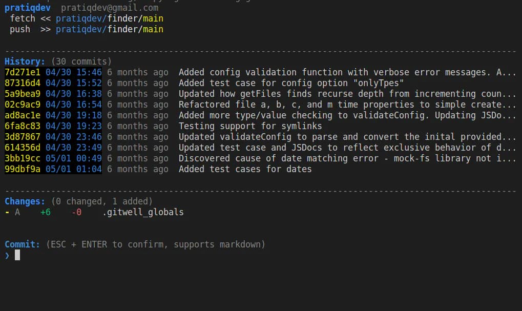 gitwell cli utility